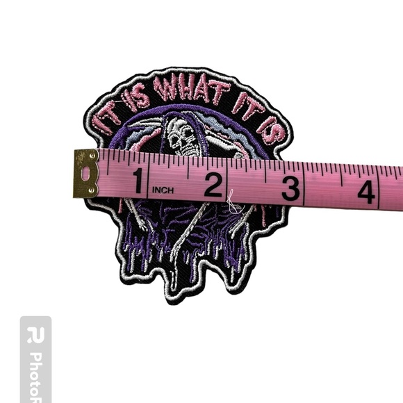 Grim Reaper shoelace patch charm for skates and boots - Picture 3 of 5